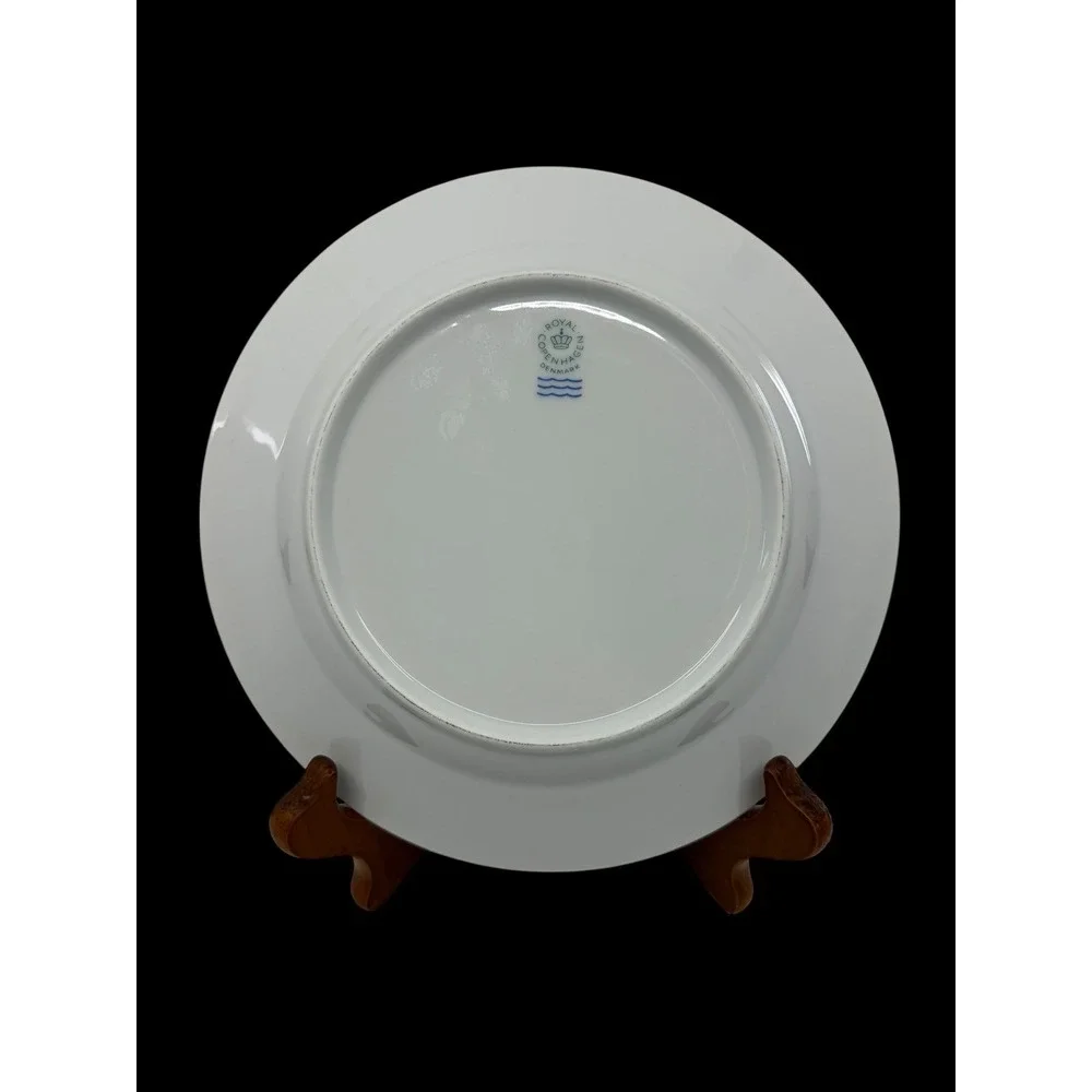 Royal Copenhagen White Half Lace Salad Plates Set of 3 Danish Fluted Porcelain